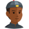 Man With Chinese Cap - Medium Black emoji on Messenger